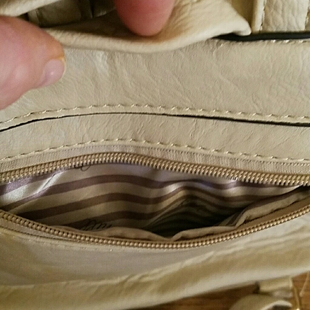 LIGHT TAUPE BACKPACK. 12 by 13 in x 4 in. - Picture 3 of 12